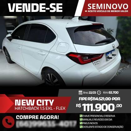 HONDA CITY 1.5 i-VTEC FLEX HATCH EXL CVT HONDA CITY 1.5 i-VTEC FLEX HATCH EXL CVT